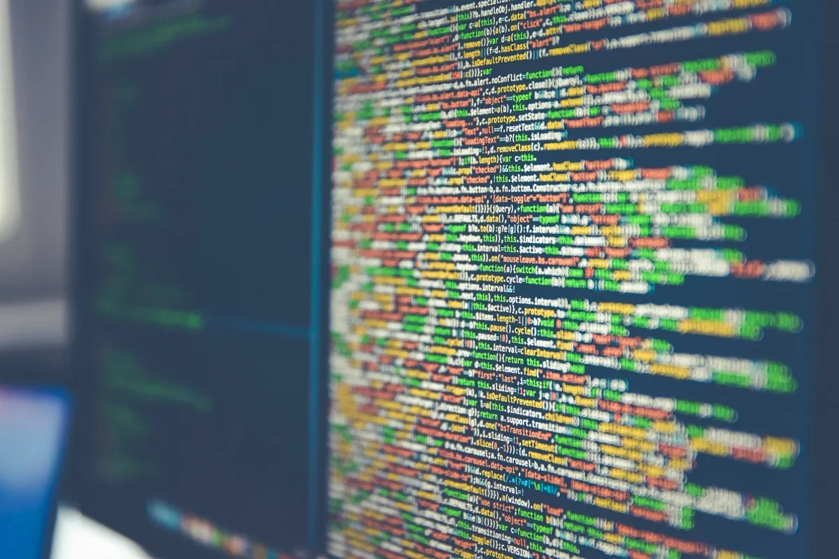 Colorful code on a monitor, the daily work of an Ethereum developer