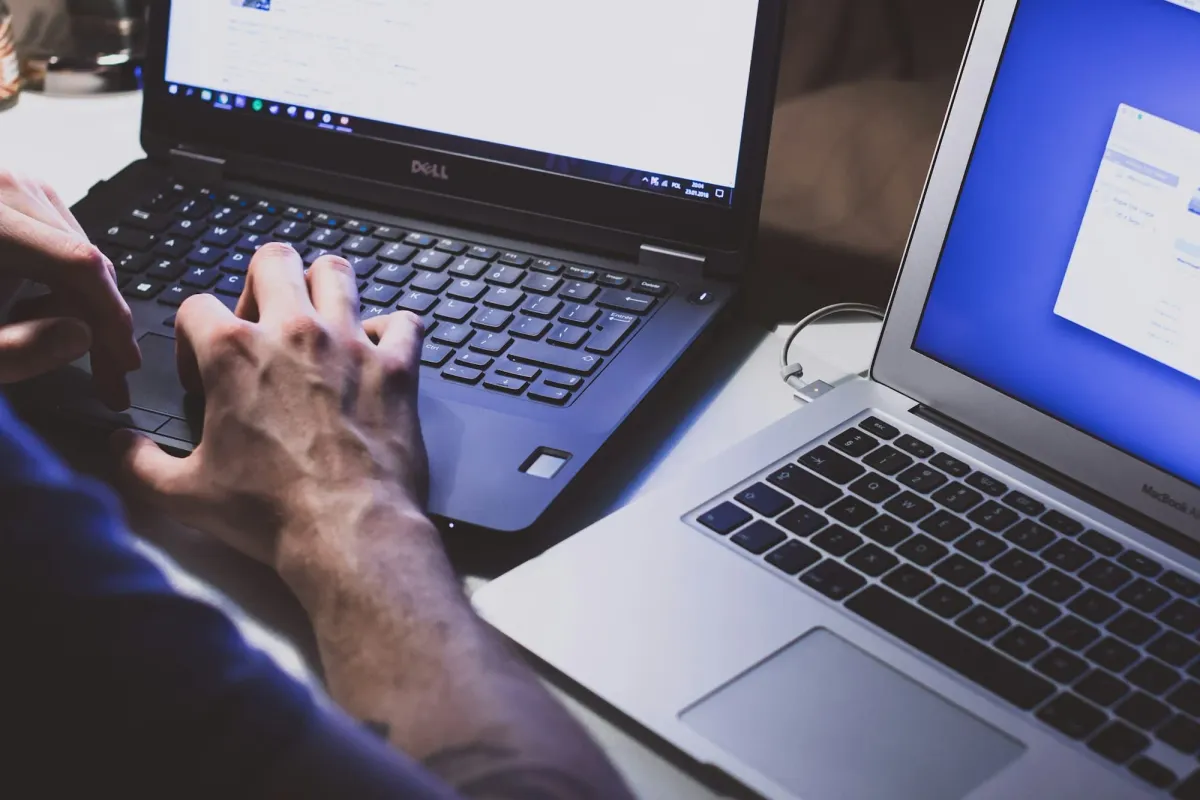 A person working on a laptop from anywhere, the flexibility of remote web3 jobs