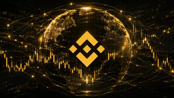Binance logo over a global-exchange background, hero for a 2026 Binance jobs guide