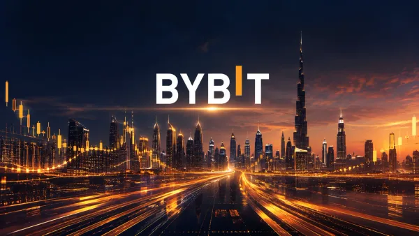 Bybit logo over a Dubai skyline background, hero for a guide to Bybit jobs