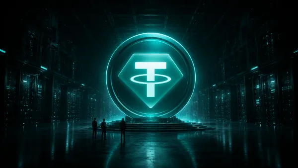 Tether (USDT) logo on a dark, financial-themed background, hero for a 2026 Tether jobs guide